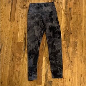 Black Tie-Dye Leggings